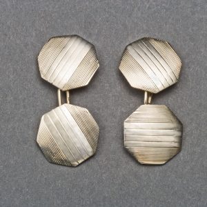 French Art Deco Gold Cufflinks, 1930s