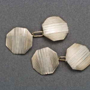 French Art Deco Gold Cufflinks, 1930s