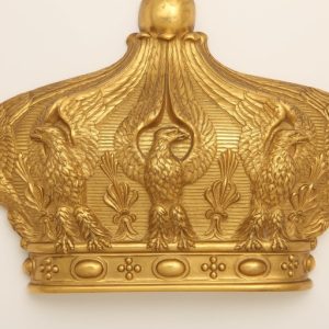 French Gilded Bronze Empress Eugenie Crown Wall Mount, 19th Century