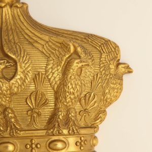French Gilded Bronze Empress Eugenie Crown Wall Mount, 19th Century