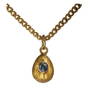 Russian Gold Easter Egg Pendant