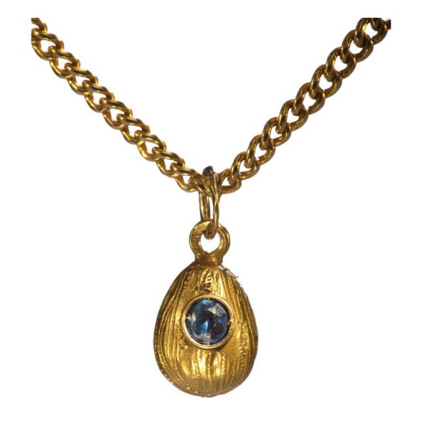 Russian Gold Easter Egg Pendant