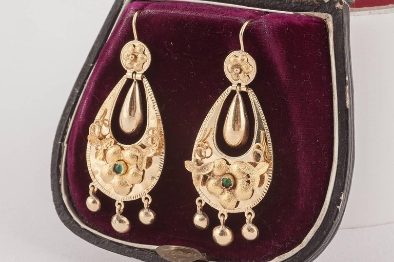Rare Russian Gold Tassel Earrings, St. Petersburg, circa 1860 | Marie ...