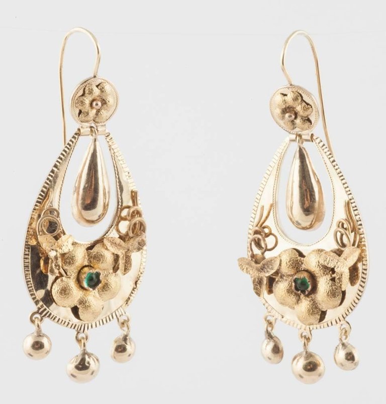 Rare Russian Gold Tassel Earrings, St. Petersburg, circa 1860 | Marie ...