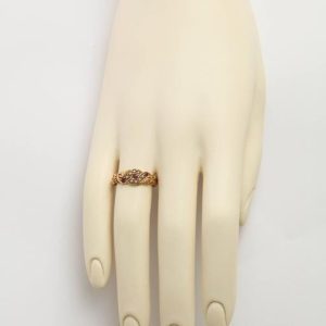 Gold Ruby and Seed Pearl Ring 8