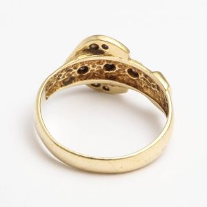 Gold and Diamond Buckle Ring, circa 1880 6