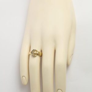 Gold and Diamond Buckle Ring, circa 1880 8