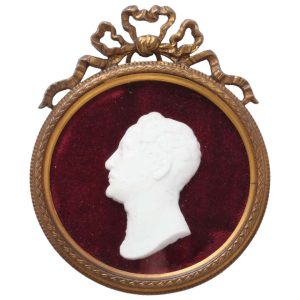 French Tsar Nicholas I Bisque Porcelain Portrait, 19th century