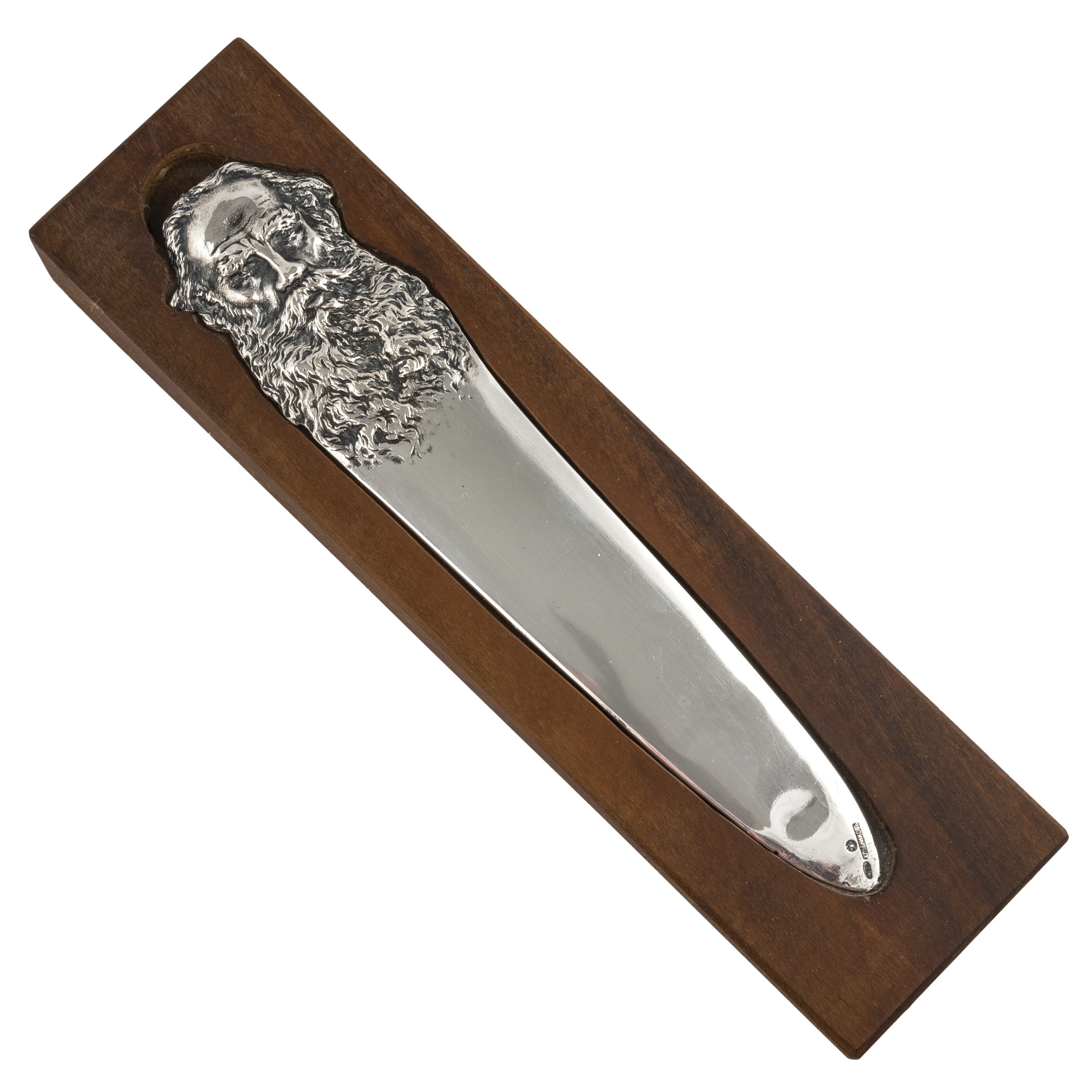 Russian Imperial-era Silver Tolstoy Novelty Paper Knife by