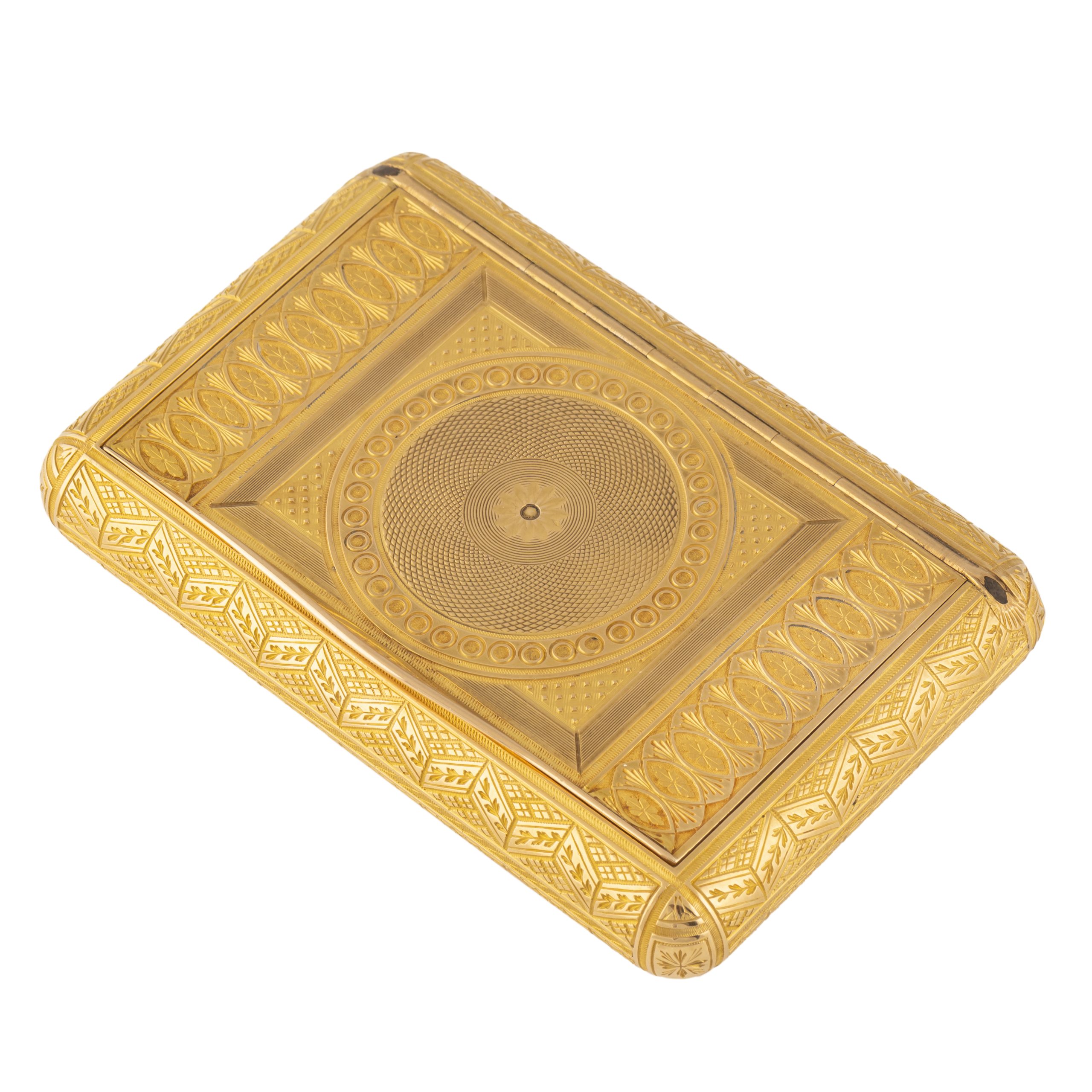 Russian Imperial-era Gold Snuff Box by Keibel, St. Petersburg
