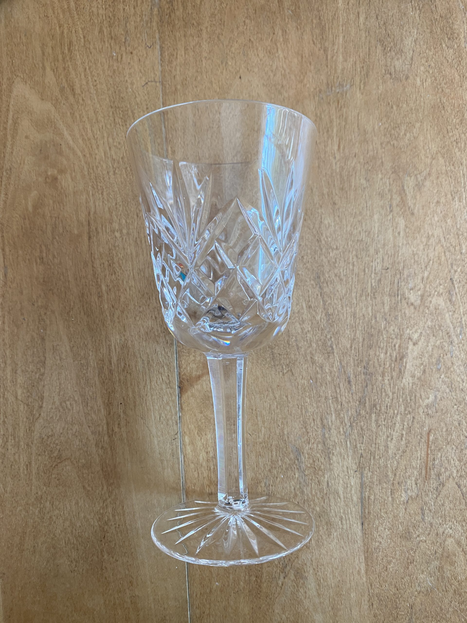 Set of Four Crystal Lismore Pattern Wine Glasses, 1990s | Marie Betteley