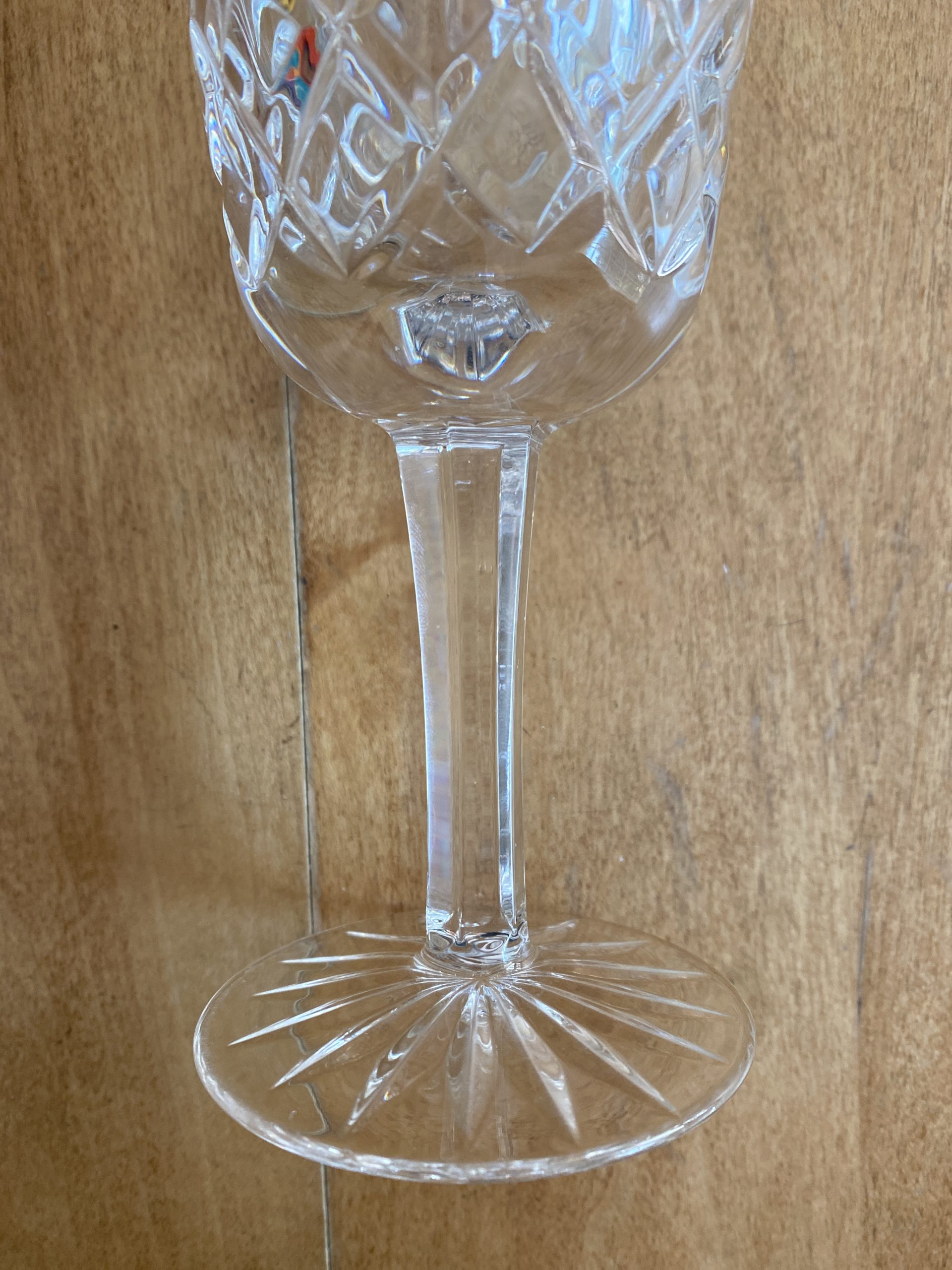 Set of Four Crystal Lismore Pattern Wine Glasses, 1990s | Marie Betteley