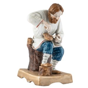 Russian Imperial-era Porcelain Figurine of Cobbler, Miklashevski, circa 1840