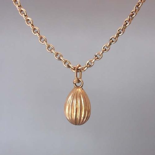 Russian Gold Egg Pendant