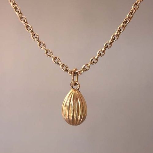 Russian Gold Egg Pendant
