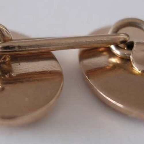 1920s Art Nouveau Double-Sided Gold Cufflinks