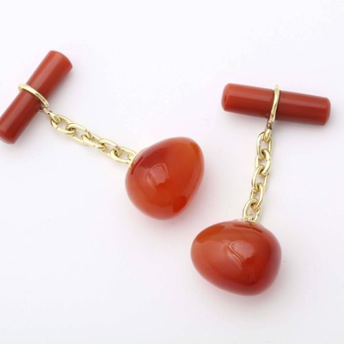 Carnelian Gold Cufflinks