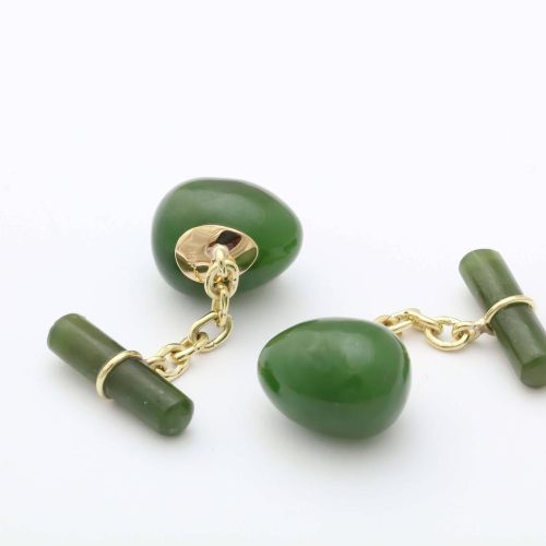 Nephrite Gold Cufflinks