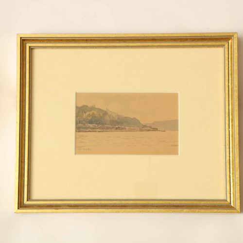 The River Volga: Two watercolor studies by Gritsenko