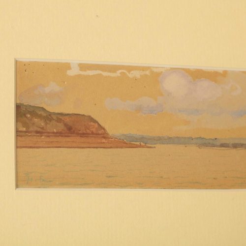 The River Volga: Two watercolor studies by Gritsenko