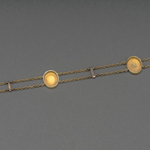 19th Century Enamel Diamond Gold Bracelet