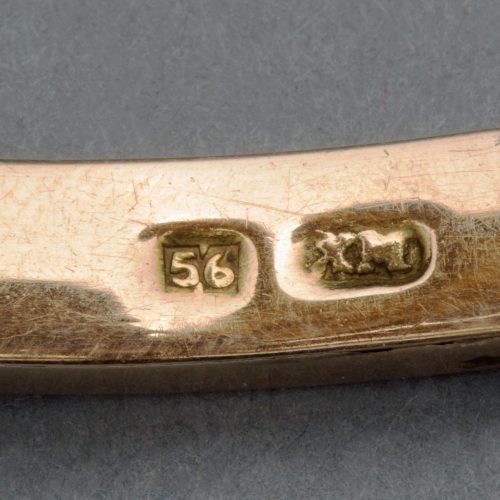 Russian Two-Color Gold Pearl Bracelet by Mikhailov, circa 1870