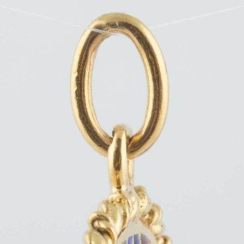 French Enameled Gold Pendant, 20th century 4