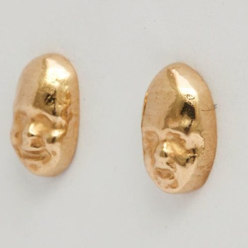 Gold Theatrical Mask Earings 2