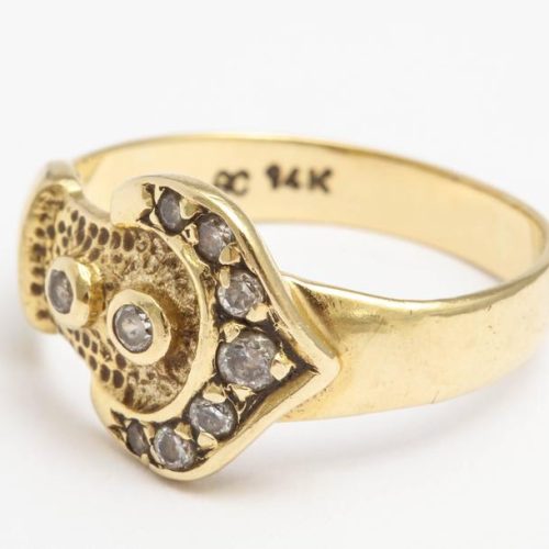 Gold and Diamond Buckle Ring, circa 1880 4