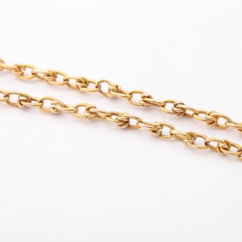 19th Century French Gold Locket and Chain