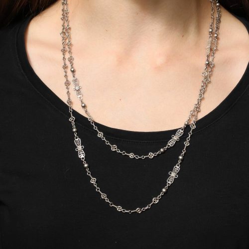 antique silver filigree necklace