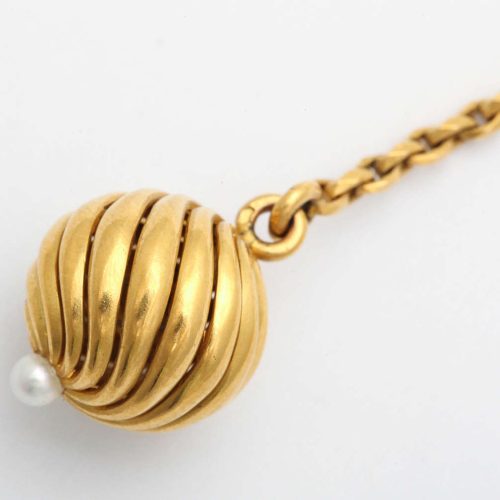 French Pearl Gold Fob/Zipper Pull