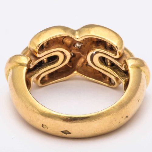 French Gold Diamond Ring by Louis FERAUD, 20th century