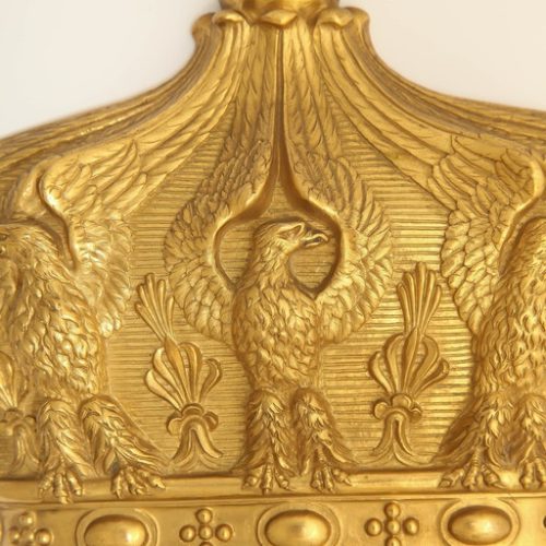 French Gilded Bronze Empress Eugenie Crown Wall Mount, 19th Century