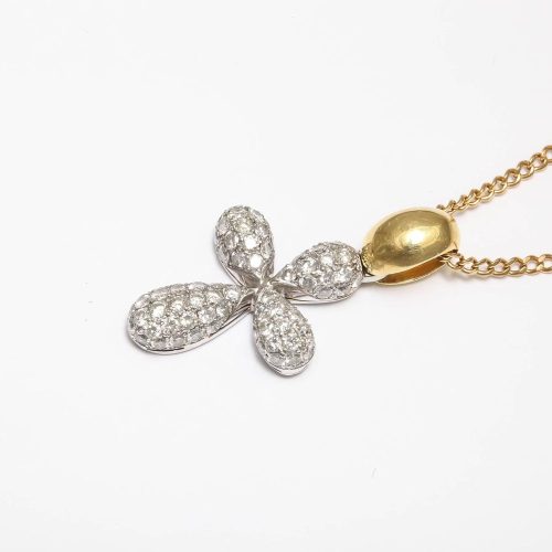 Diamond Gold Cross Pendant on Chain