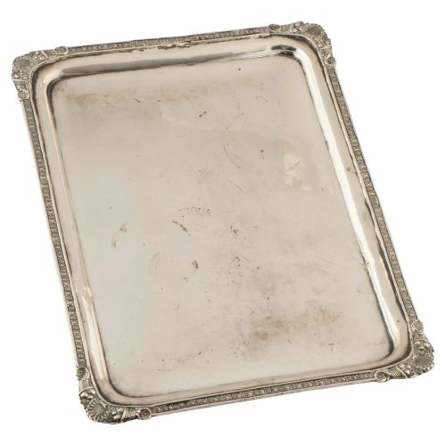 Russian Nicholas I Imperial-era Silver Letter Tray by Timofeev